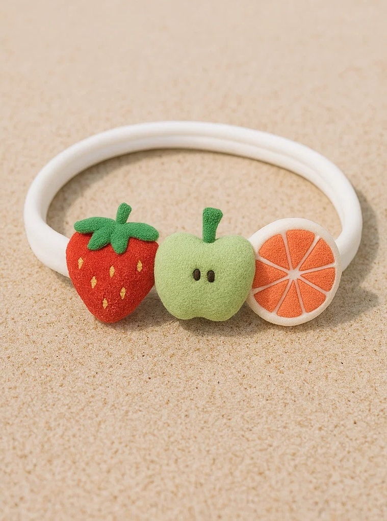 Strawberry, Green Apple, and Grapefruit Plush Baby Headband